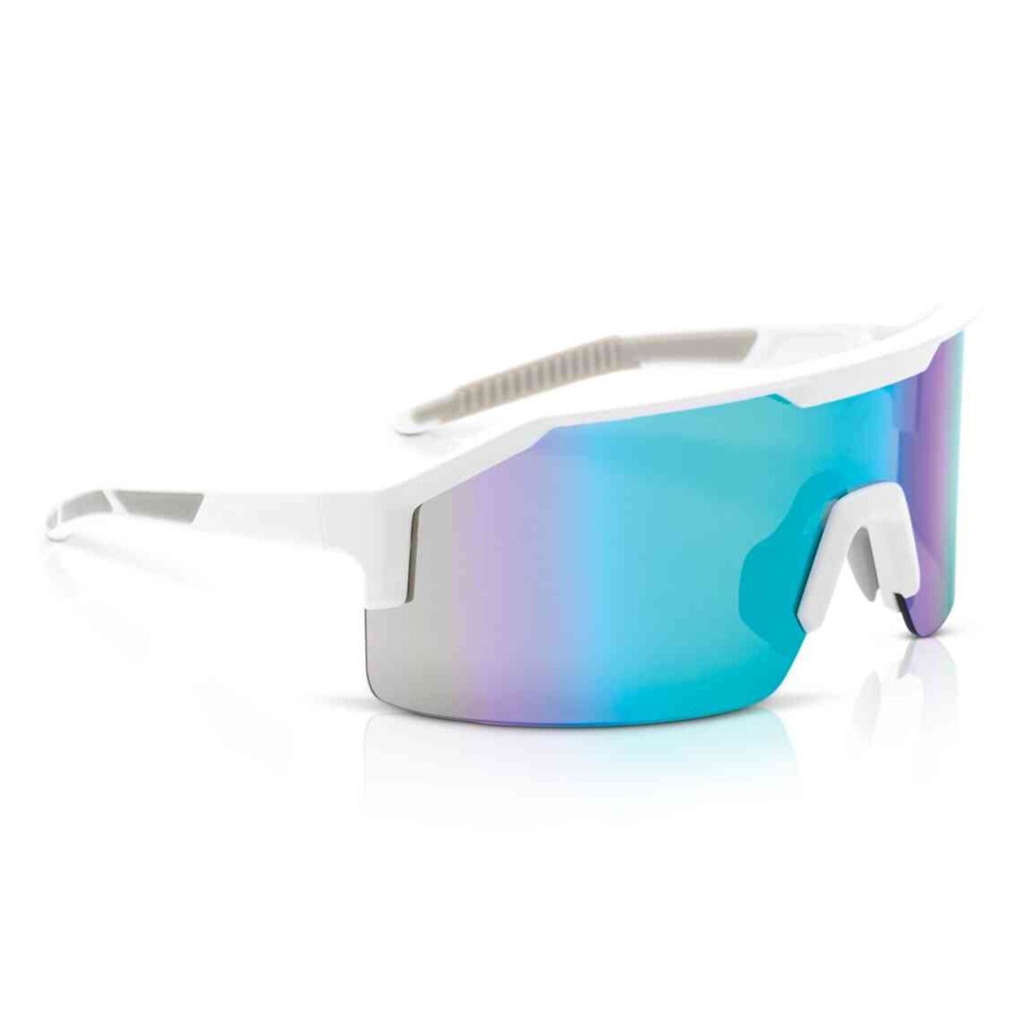 Jackson Safety Maxview+ Safety Glasses — Blue/Green Mirror Lens, White Frame, Hardcoat Anti-Scratch, Model# 60007